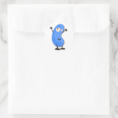 Sticker Rond Monstre de haricot bleu (Sac)