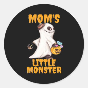Sticker Rond Monstre de la petite maman du Boo Funny Graphisme