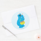 Sticker Rond Monstre des cookies de Pâques (Enveloppe)