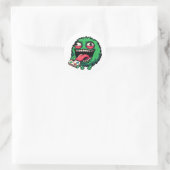 Sticker Rond Monstre émotionnel (Sac)