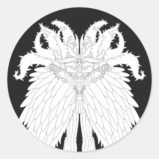Sticker Rond Monstre Fantastique (Devant)