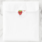 Sticker Rond Monstre fraise (Sac)