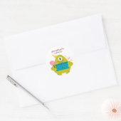 Sticker Rond Monstre mignon (Enveloppe)