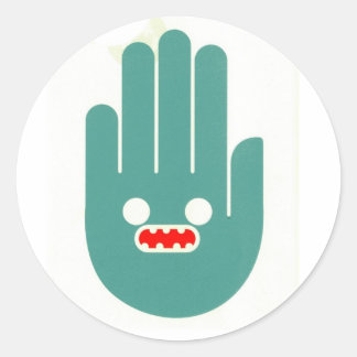 Sticker Rond monstre rétro