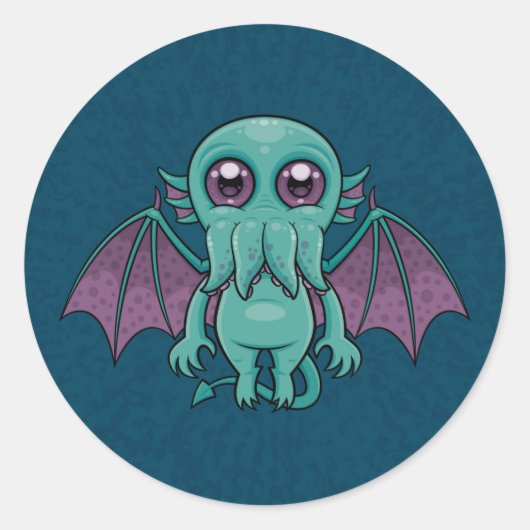 Sticker Rond Monstres de Cute Baby (Devant)