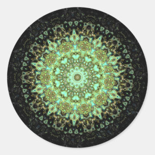 Sticker Rond Monstres de mandala