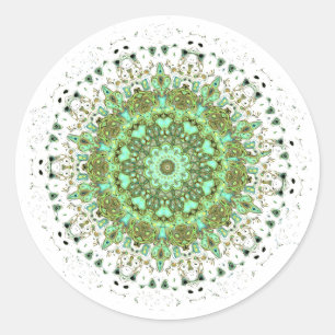 Sticker Rond Monstres mandala