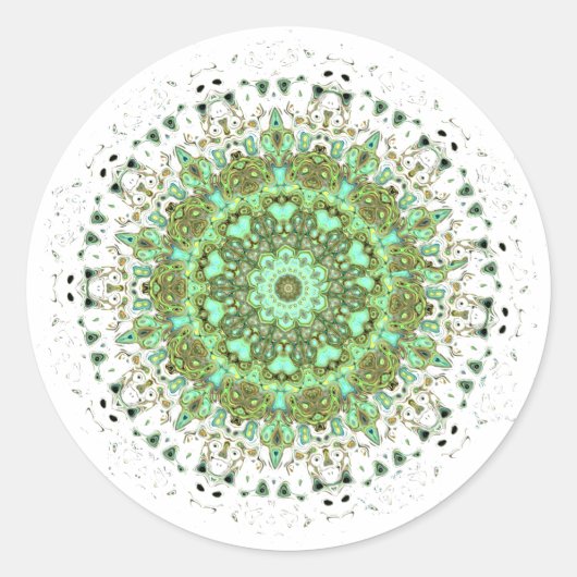 Sticker Rond Monstres mandala (Devant)