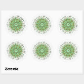 Sticker Rond Monstres mandala (Feuille)