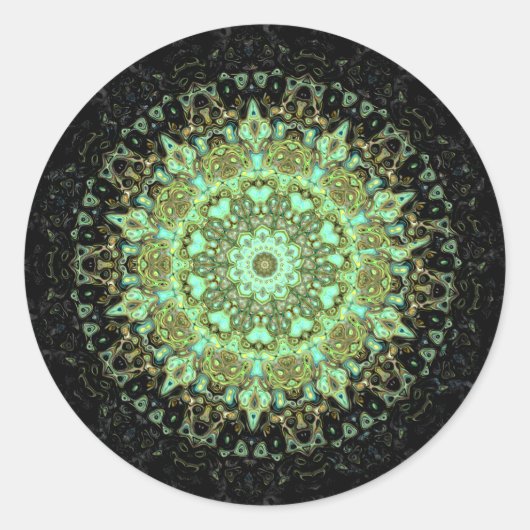 Sticker Rond Monstres mandala (Devant)