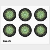 Sticker Rond Monstres mandala (Feuille)