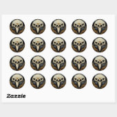Sticker Rond Monstrous Corbeau Horreur Goth Gothique (Feuille)