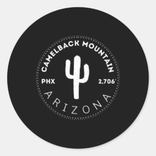 Sticker Rond Mont Camelback - Phoenix Arizona Escalade Et