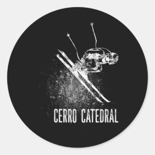 Sticker Rond Mont Cerro Catedral Argentine Ski Alpin