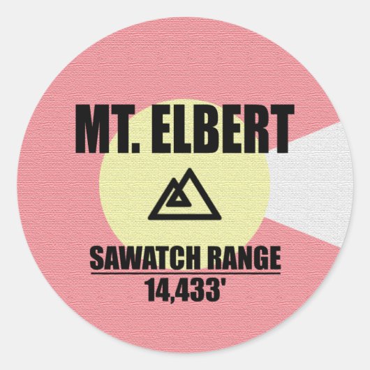 Sticker Rond Mont Elbert (Devant)