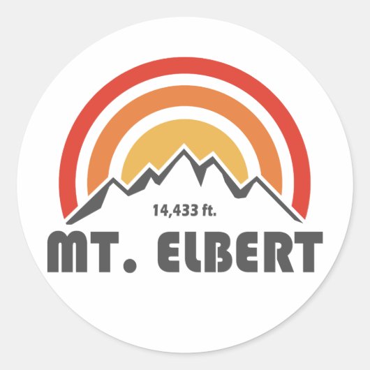 Sticker Rond Mont Elbert (Devant)