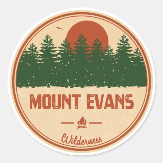 Sticker Rond Mont Evans Wilderness (Devant)