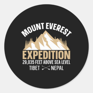 Sticker Rond Mont Everest S Vacances Ski Voyage