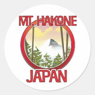 Sticker Rond Mont Hakone Japon