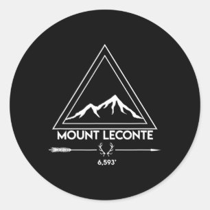 Sticker Rond Mont Mt Leconte Montagnes fumées Tennessee Randonn