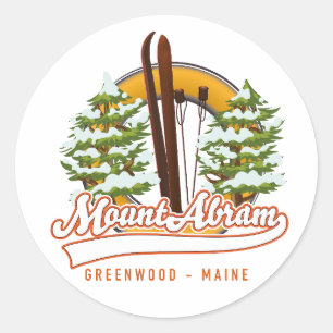 Sticker Rond Mont Ski Abram Greenwood