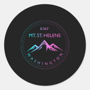 Sticker Rond Mont St. Helens Washington Randonnée Escalade de M