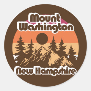 Sticker Rond Mont Washington New Hampshire