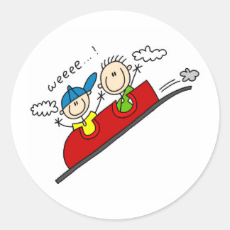 Sticker Rond Montage De L'Autocollant Rollercoaster