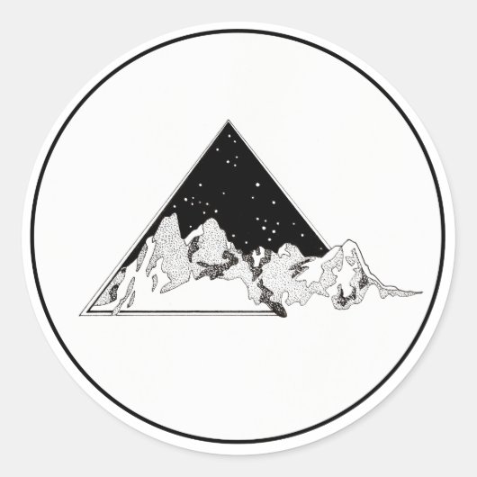 Sticker Rond Montagne (Devant)