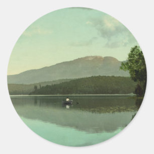 Sticker Rond Montagne d'Ampersand au lac Round (Moyen-Saranac)