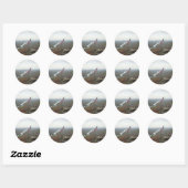 Sticker Rond Montagne de Chimney Rock (Feuille)
