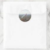 Sticker Rond Montagne de Chimney Rock (Sac)