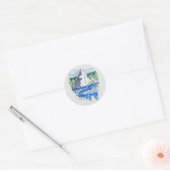 Sticker Rond Montagne fraîche (Enveloppe)
