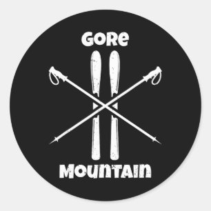 Sticker Rond Montagne Gore Adirondacks Ski Skis Ski Alpin Skieu