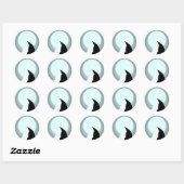 Sticker Rond Montagne Lune (Feuille)
