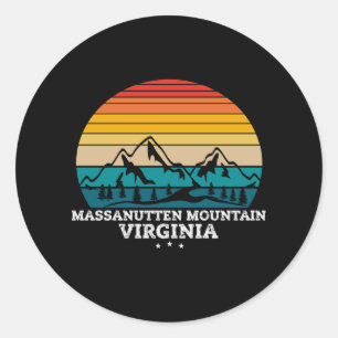 STICKER ROND MONTAGNE MASSANOUTTEN VIRGINIE