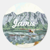 Sticker Rond Montagne personnalisée (Devant)