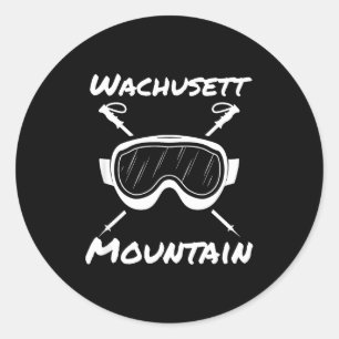 Sticker Rond montagne wachusett massachusetts skieur ski skis