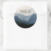 Sticker Rond Montagnes alpines Nature Photo Pays Merci (Sac)