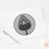 Sticker Rond montagnes d'automne (Enveloppe)