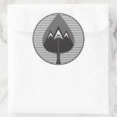 Sticker Rond montagnes d'automne (Sac)