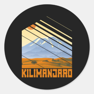 Sticker Rond Montagnes de l'idée Kilimanjaro Randonnée Escalade