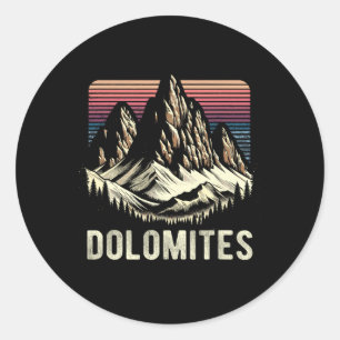 Sticker Rond Montagnes Dolomites Alpes dolomitiques Escalade Ra