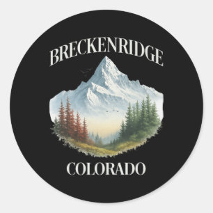 Sticker Rond Montagnes enneigées de Breckenridge Ski Randonnée