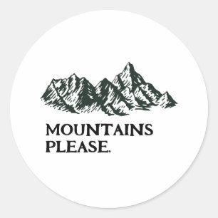 Sticker Rond Montagnes qui appellent
