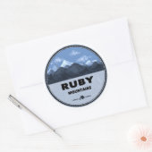 Sticker Rond Montagnes Ruby Nevada Camping (Enveloppe)