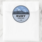 Sticker Rond Montagnes Ruby Nevada Camping (Sac)