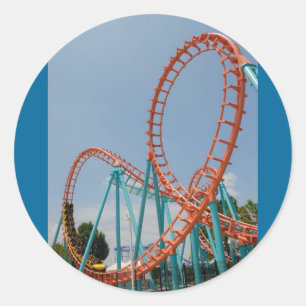 Sticker Rond montagnes russes