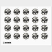 Sticker Rond Montana Bison (Feuille)