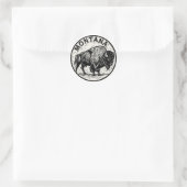 Sticker Rond Montana Bison (Sac)